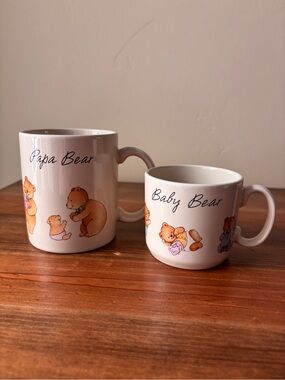 Vintage 1988 Hallmark “Papa Bear” & “Baby Bear” mugs